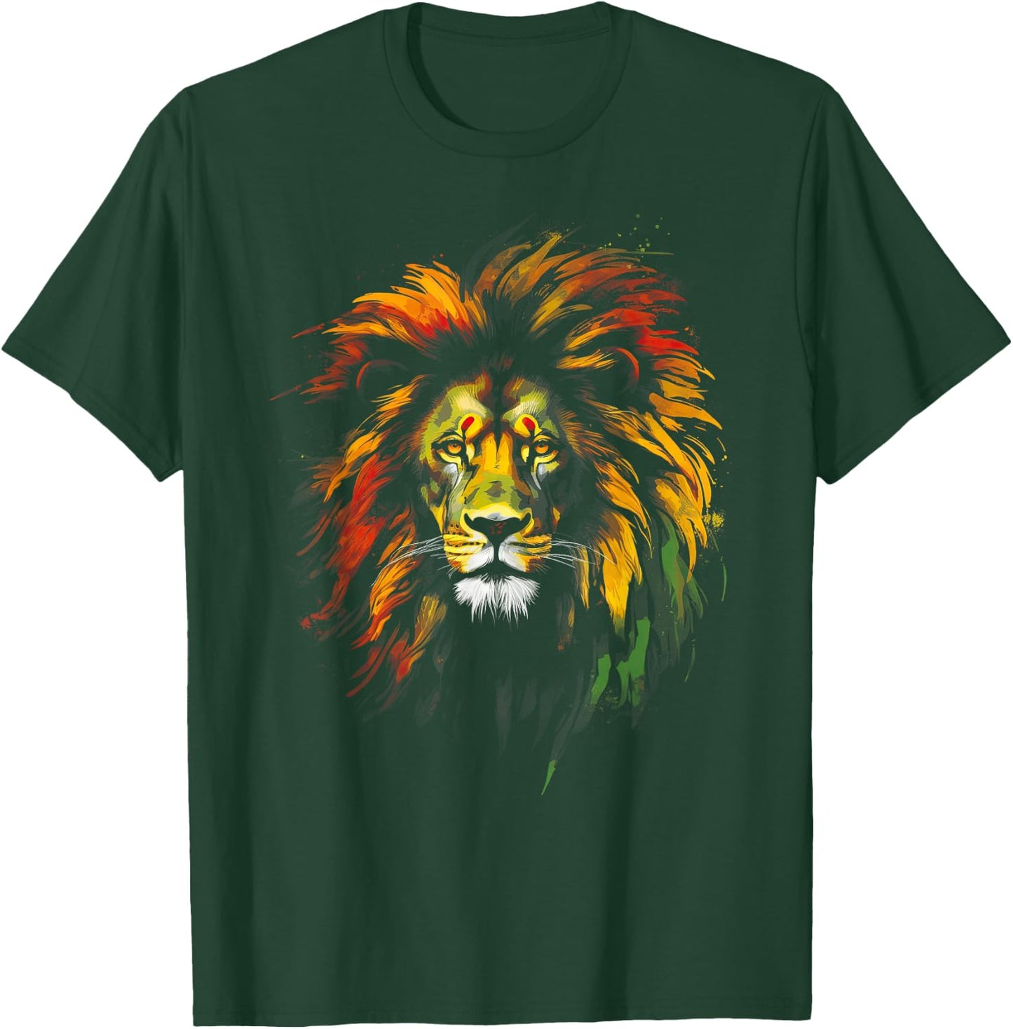 Jamaica Lion Dread locks T-Shirt - T-Shirt | Forest