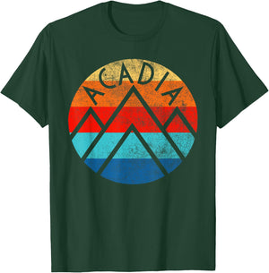 Acadia Maine Nature Hiking Mountains Outdoors Vintage T-Shirt - T-Shirt | Forest