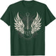 Rock & Roll Music Lover Guitar with Wings Retro Vintage T-Shirt - T-Shirt | Forest