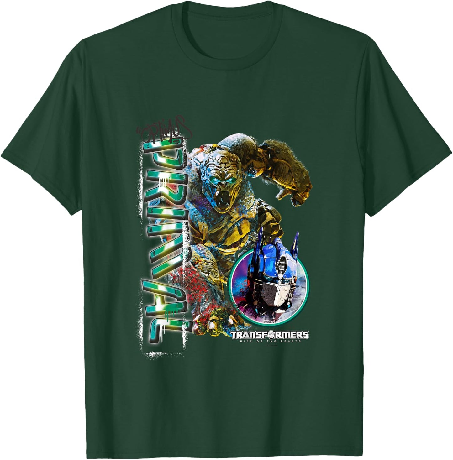 Kids Transformers: Rise of the Beasts Optimus Primal Urban Style T-Shirt - T-Shirt | Forest