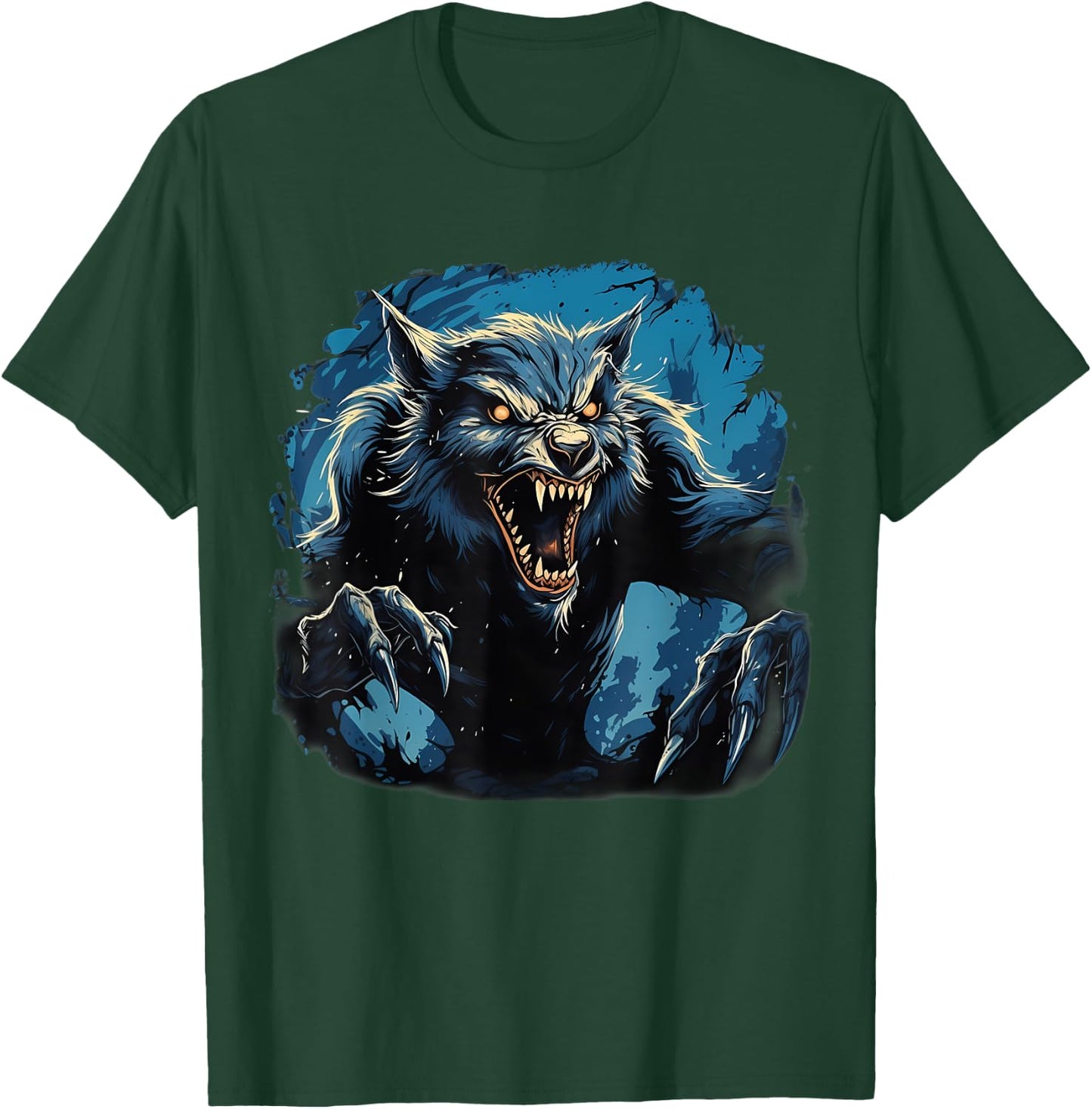 Retro Style Werewolf T-Shirt - T-Shirt | Forest
