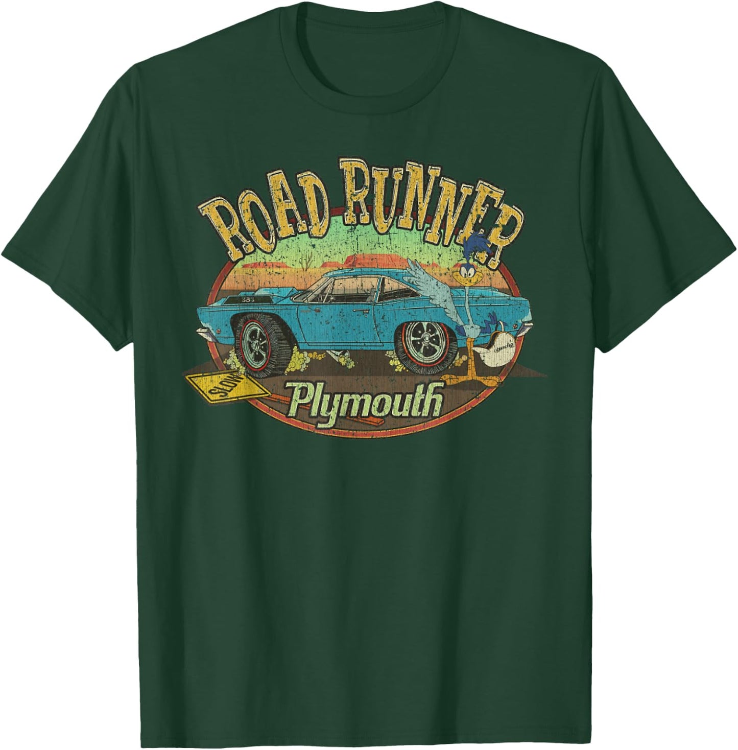Vintage Plymouth's Road Runner 1968 - Classic Car Gift T-Shirt - T-Shirt | Forest