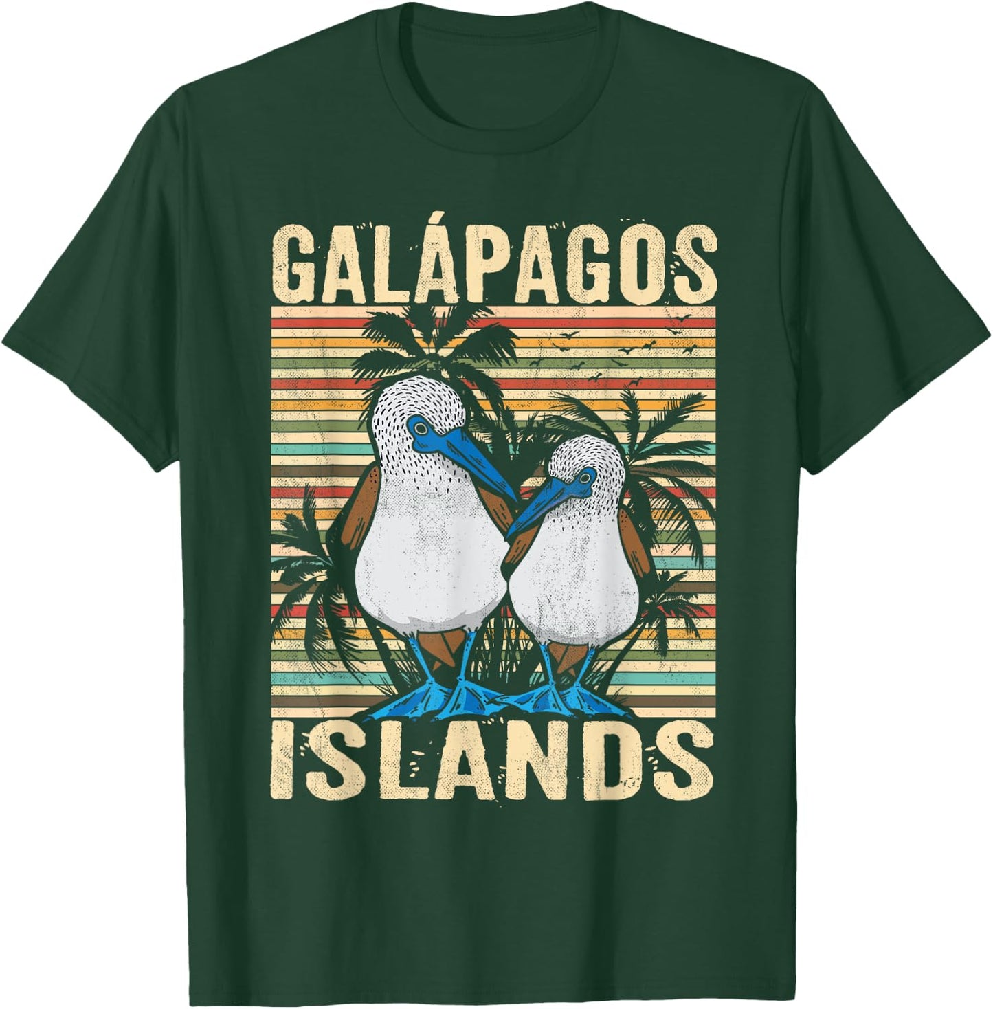 Galapagos Island Ecuador Blue Footed Booby Seabird T-Shirt - T-Shirt | Forest