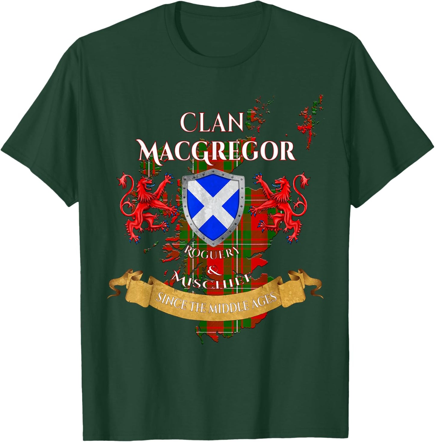 MacGregor Scottish Family Clan Middle Ages Mischief T-Shirt - T-Shirt | Forest