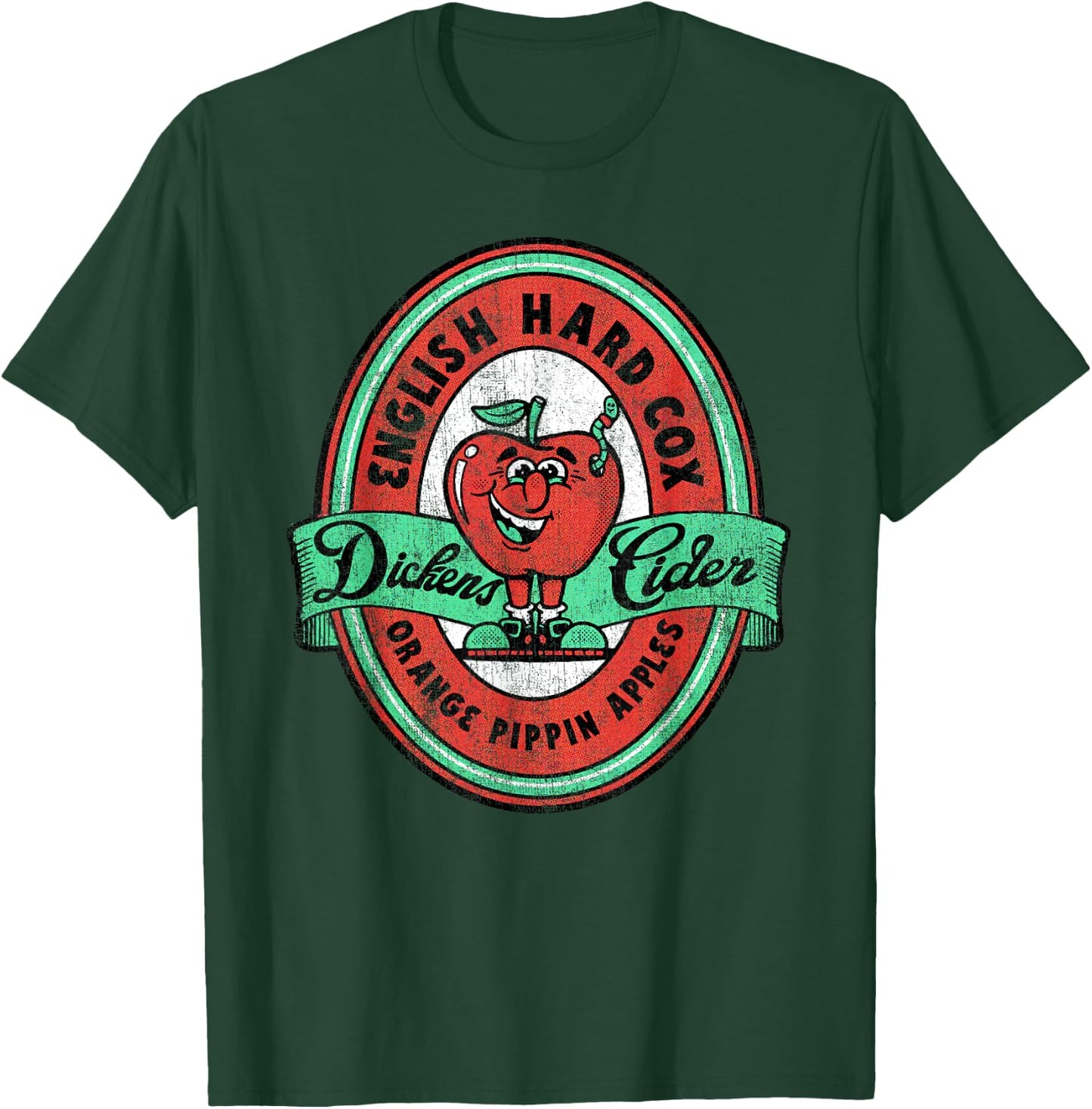 Hard Cox Dickens Cider Apple Bottle Label Pun Dirty Innuendo T-Shirt - T-Shirt | Forest