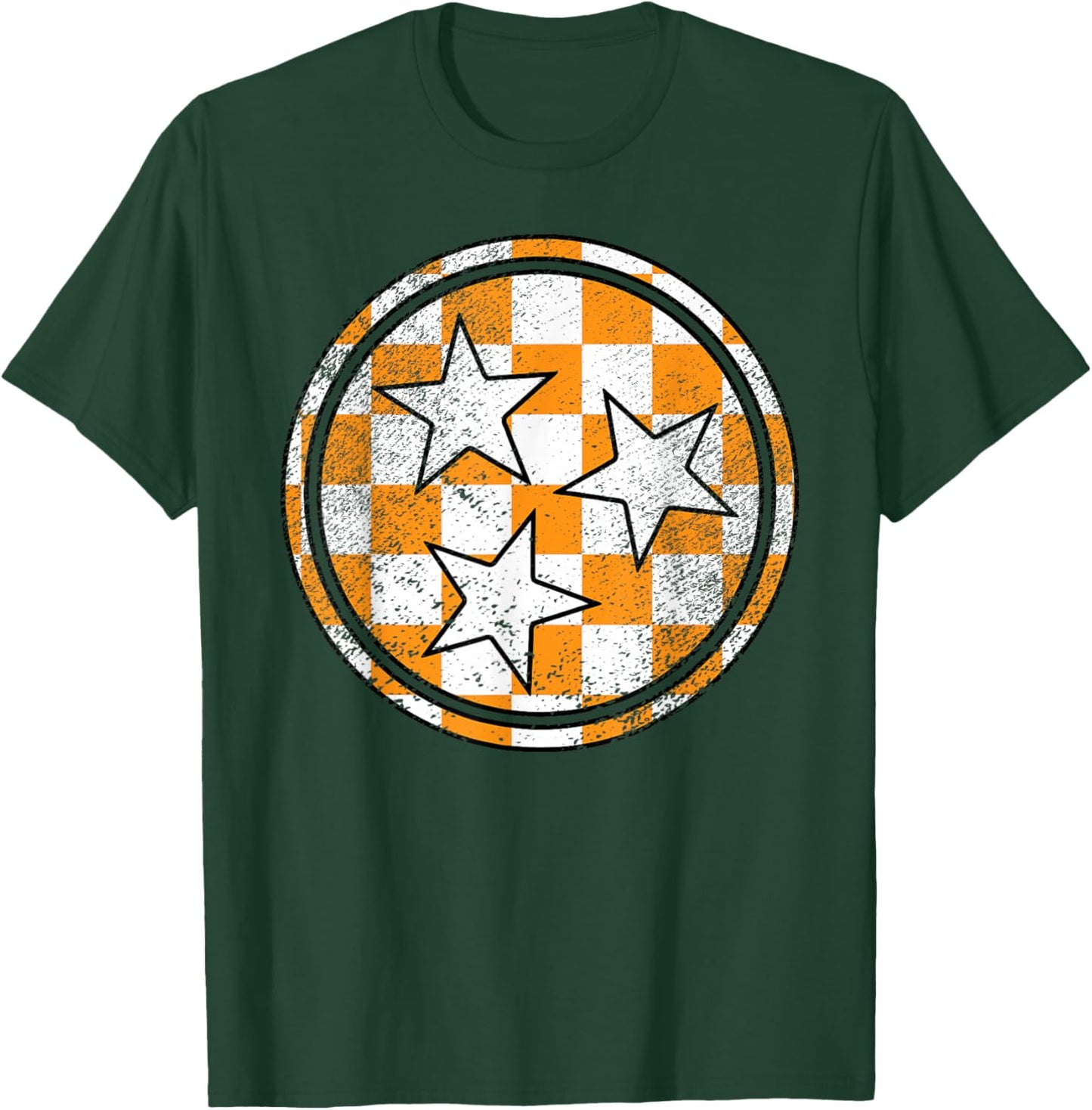 Volunteer State Orange and White Checkerboard Tennessee T-Shirt - T-Shirt | Forest