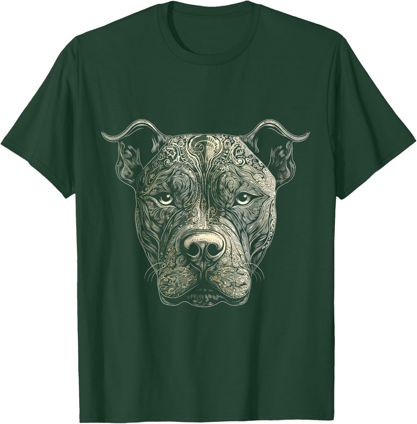 Pit Bull Mom Dog Lover Mandala Artistic Pitbull Owner Women T-Shirt - T-Shirt | Forest