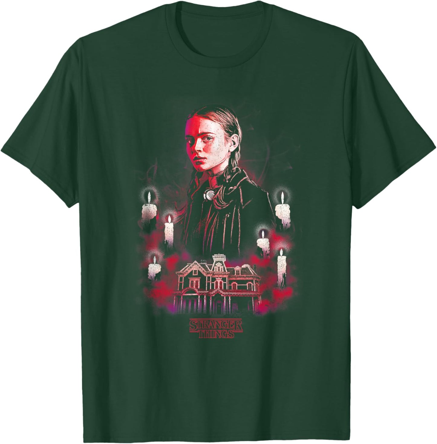 Stranger Things Max Portrait Creel House Horror Poster T-Shirt - T-Shirt | Forest