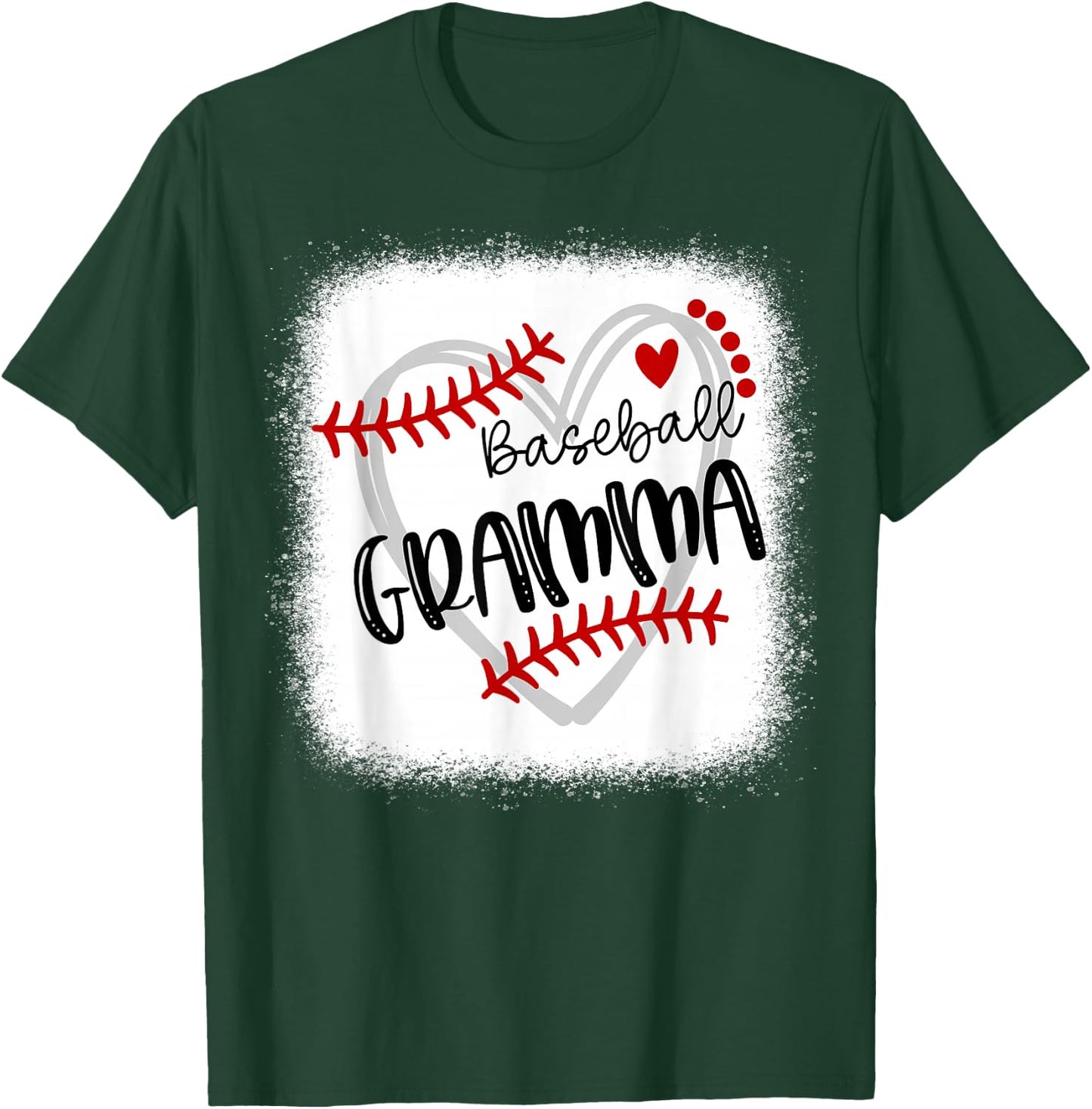 Personalized Baseball Heart Cute Gramma Women Baseball T-Shirt - T-Shirt | Forest
