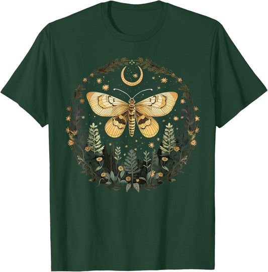 Forest Moth Cottagecore Moth T-Shirt - T-Shirt | Forest