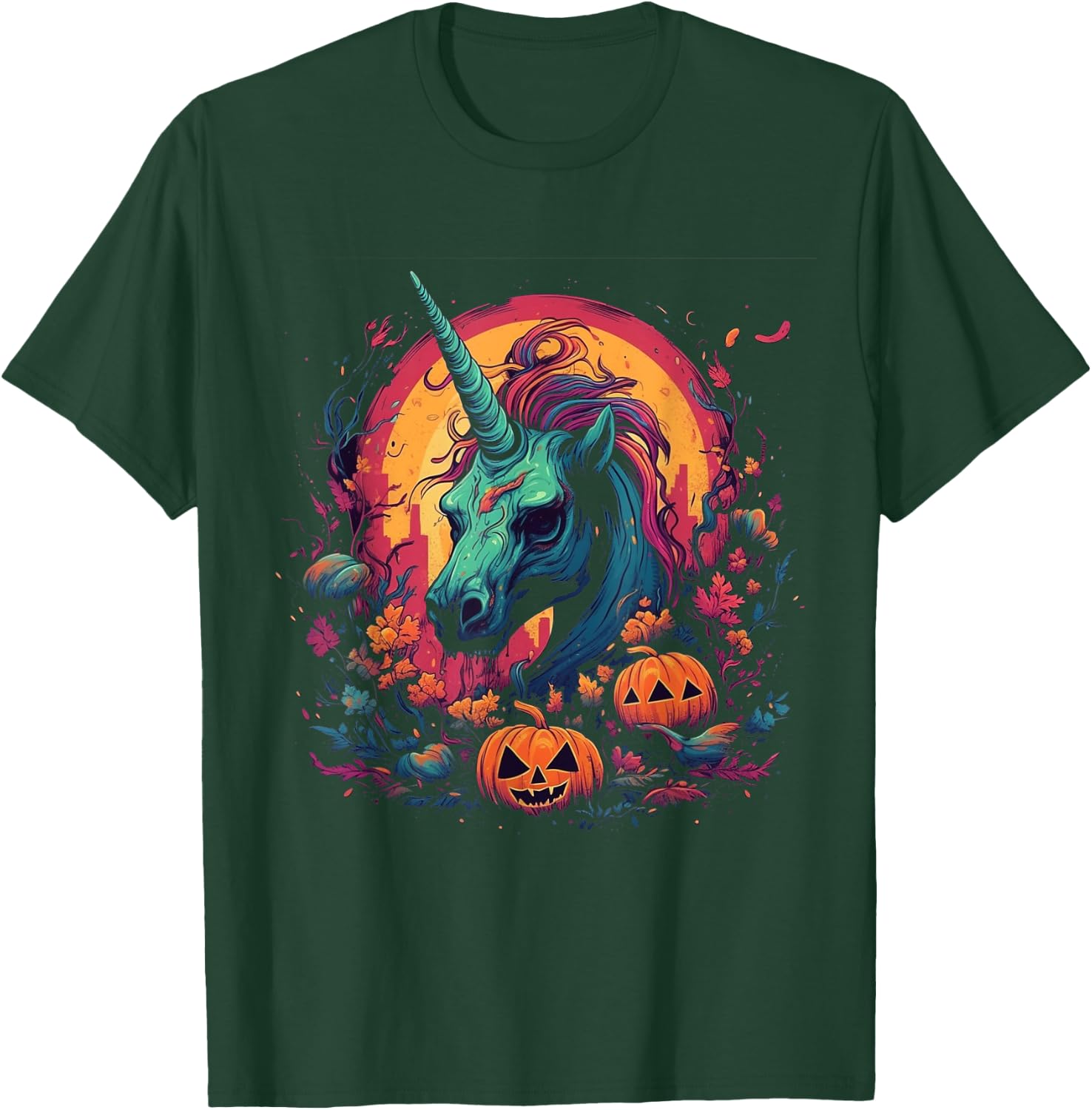 Zombie Unicorn Halloween Costume Magical Women Girls T-Shirt - T-Shirt | Forest