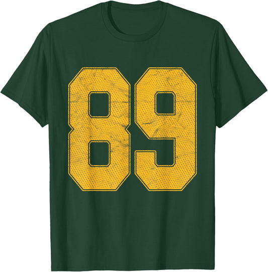 Number 89 Numbered Uniform Sports Team Jersey 89th Birthday T-Shirt - T-Shirt | Forest