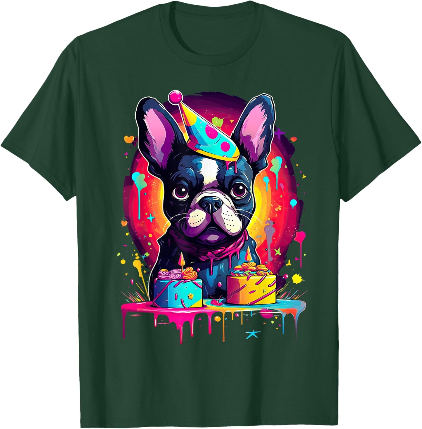 French Bulldog Dog Birthday Party Themed Women T-Shirt - T-Shirt | Forest