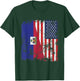 Haiti USA Flag Distressed - Half American Kids Men T-Shirt - T-Shirt | Forest