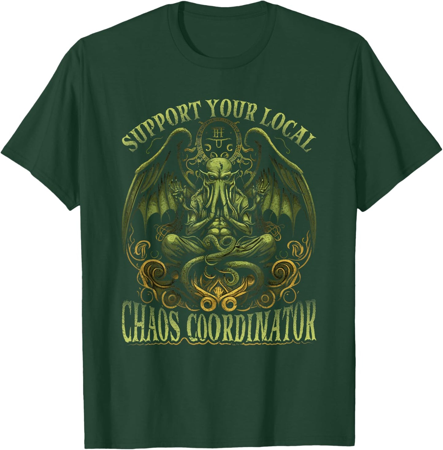 Cthulhu Chaos Coordinator, Cosmic Horror Cthulhu T-Shirt - T-Shirt | Forest