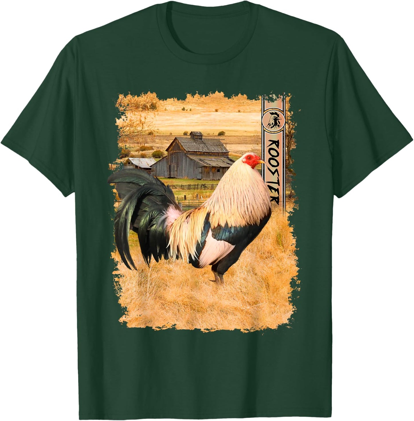 Rooster Enthusiast Cockfighter Game Fowl Cockfighting -Adults Black T-Shirt - T-Shirt | Forest