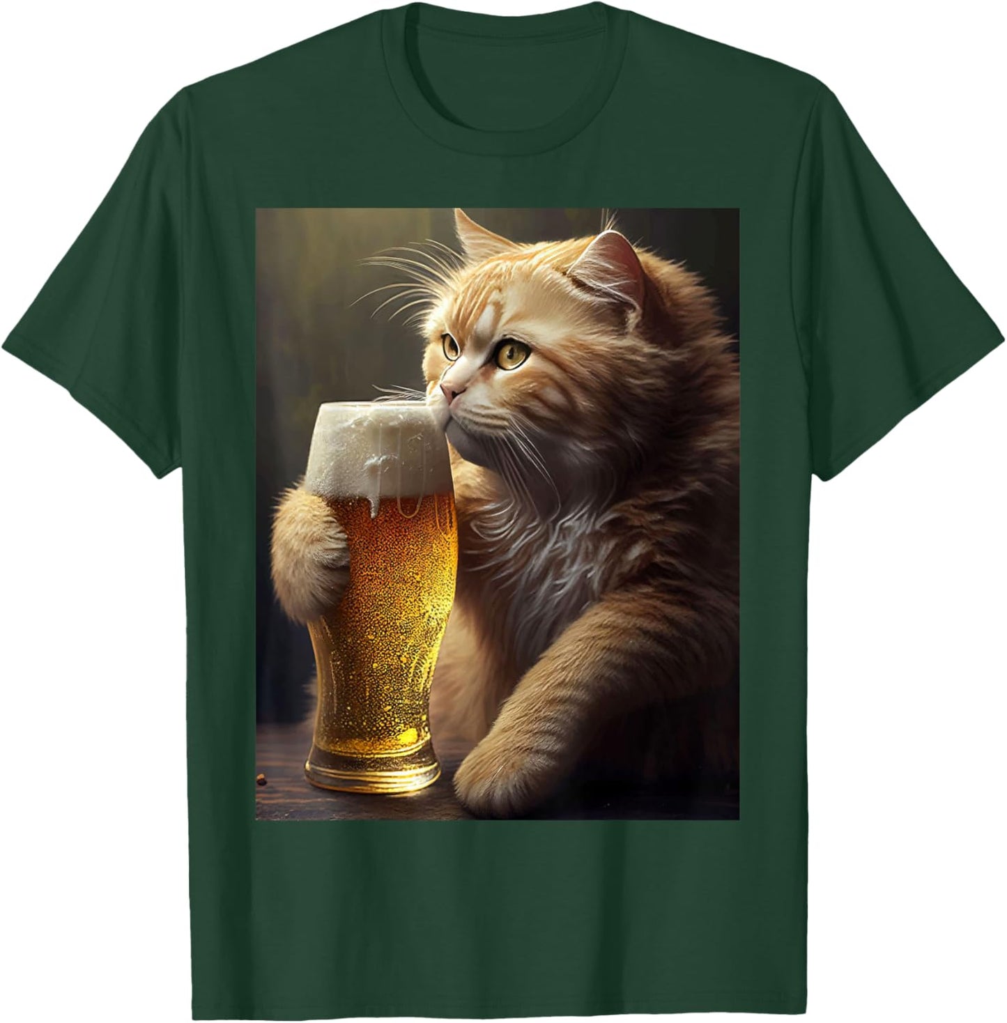 Funny Cat Cats And Beer T-Shirt - T-Shirt | Forest