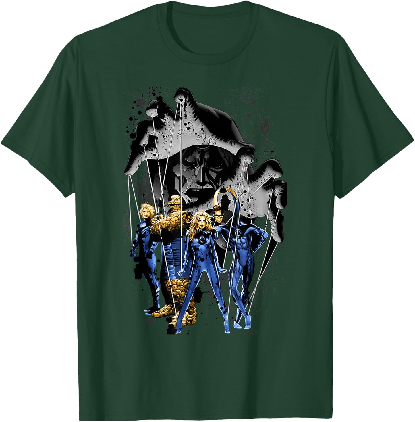 Marvel Fantastic Four Doctor Doom Puppet Master Retro Poster T-Shirt - T-Shirt | Forest