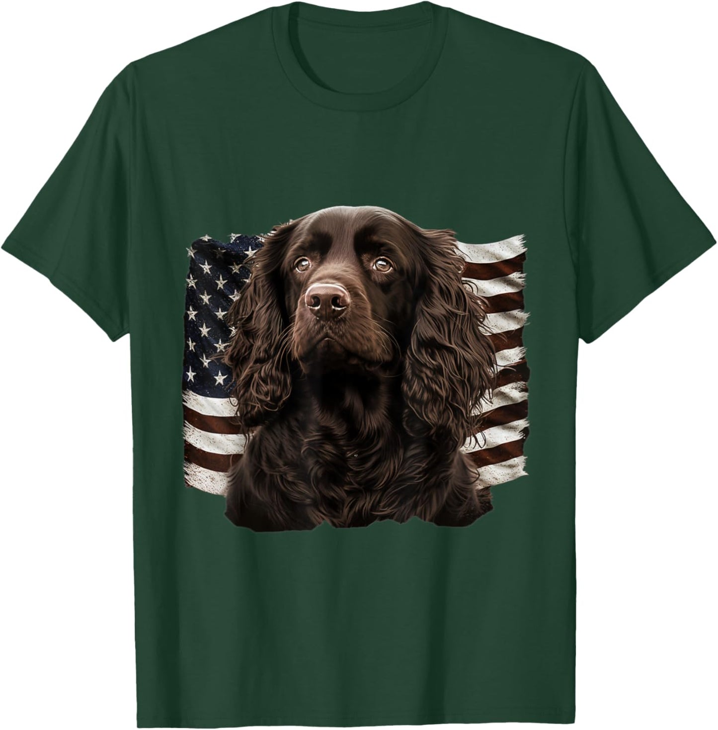 Boykin Spaniel 4th of July - Boykin Spaniel USA T-Shirt - T-Shirt | Forest