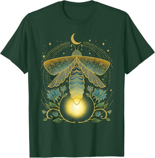 Firefly, Magical Lunar Mystical Design for Nature Lovers T-Shirt - T-Shirt | Forest