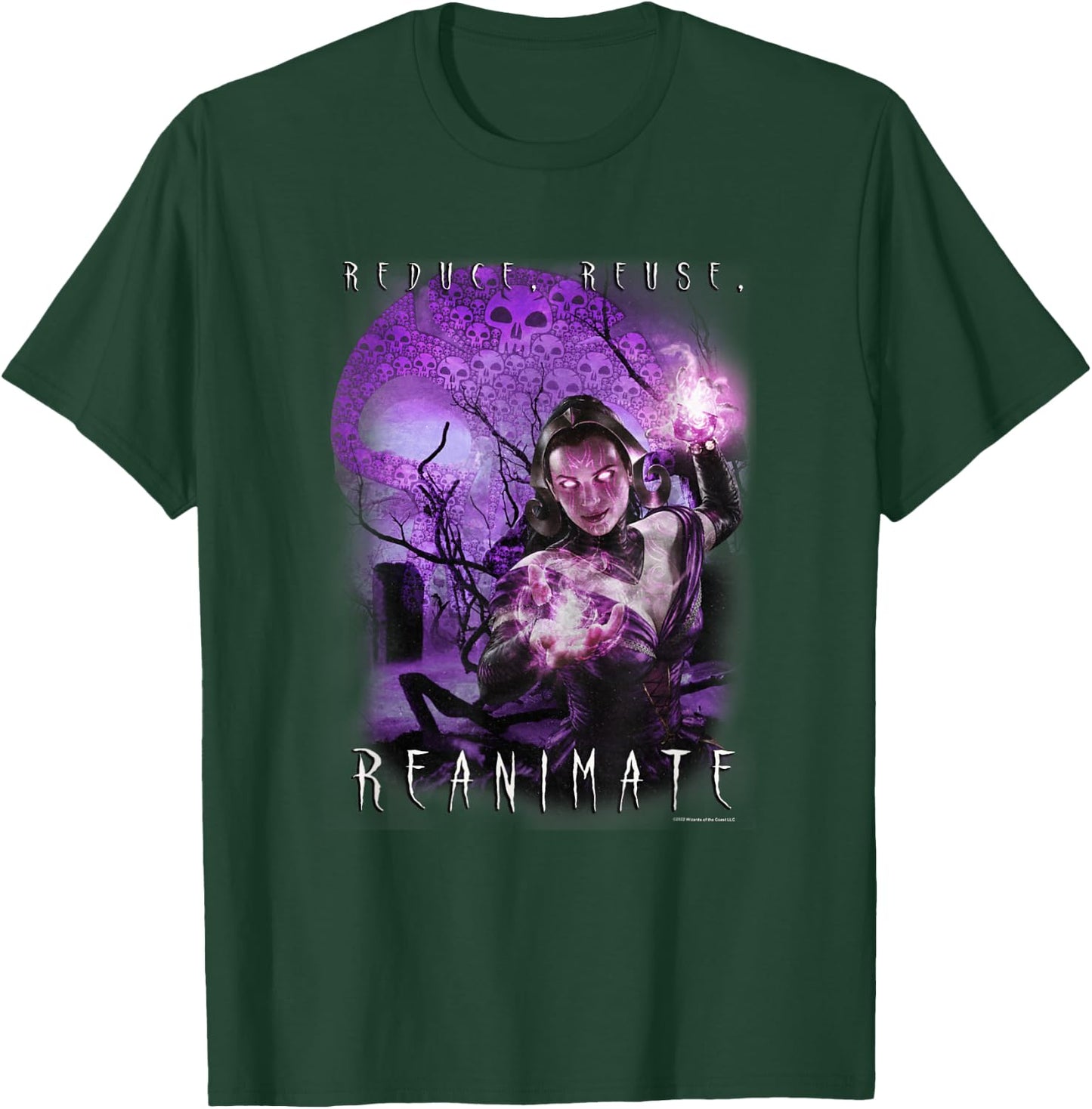 Magic: The Gathering Reduce Reuse Reanimate Liliana Vess T-Shirt - T-Shirt | Forest