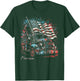 Fireman Firefighter 4th of July American Flag USA Funny T-Shirt - T-Shirt | Forest