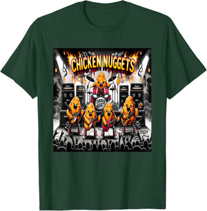 Chicken Nuggets Heavy Metal World Tour T-Shirt - T-Shirt | Forest