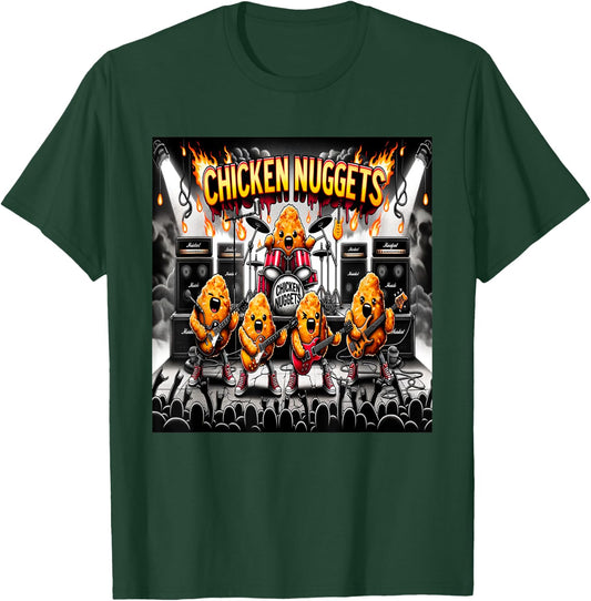 Chicken Nuggets Heavy Metal World Tour T-Shirt - T-Shirt | Forest