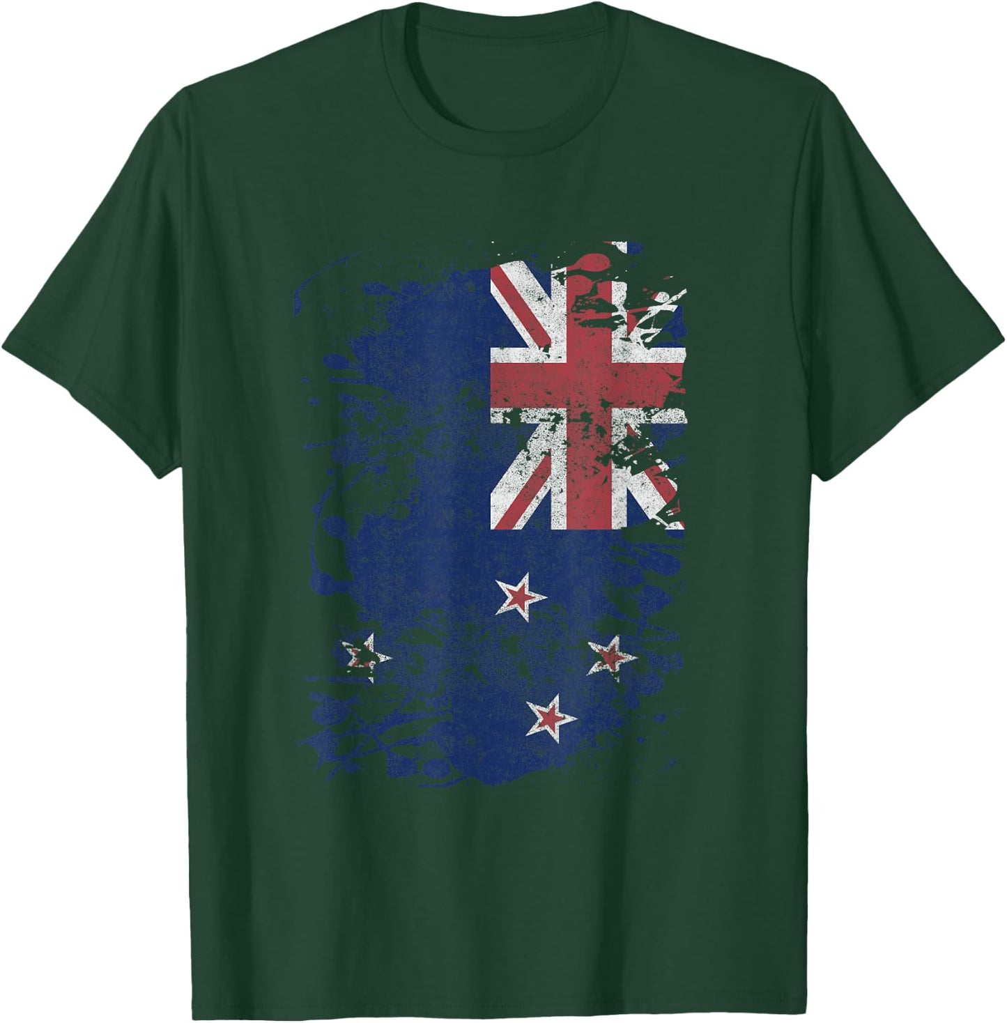 New Zealand Flag NZ Vintage Flag T-Shirt - T-Shirt | Forest