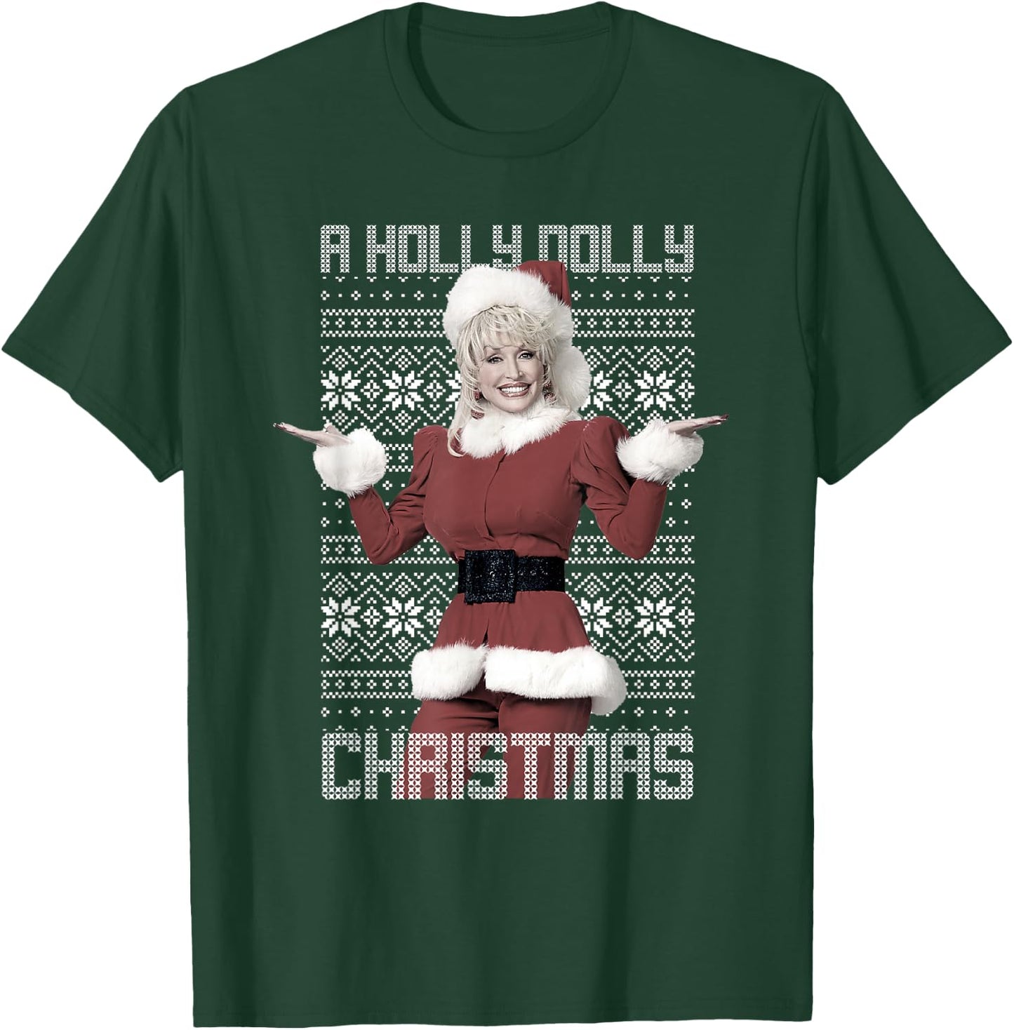 Dolly Parton Christmas Sweater T-Shirt - T-Shirt | Forest