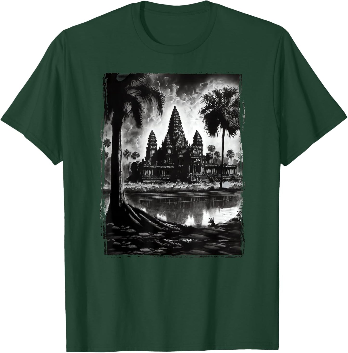 Vintage Cambodia - Angkor Wat SIEM Reap T-Shirt - T-Shirt | Forest