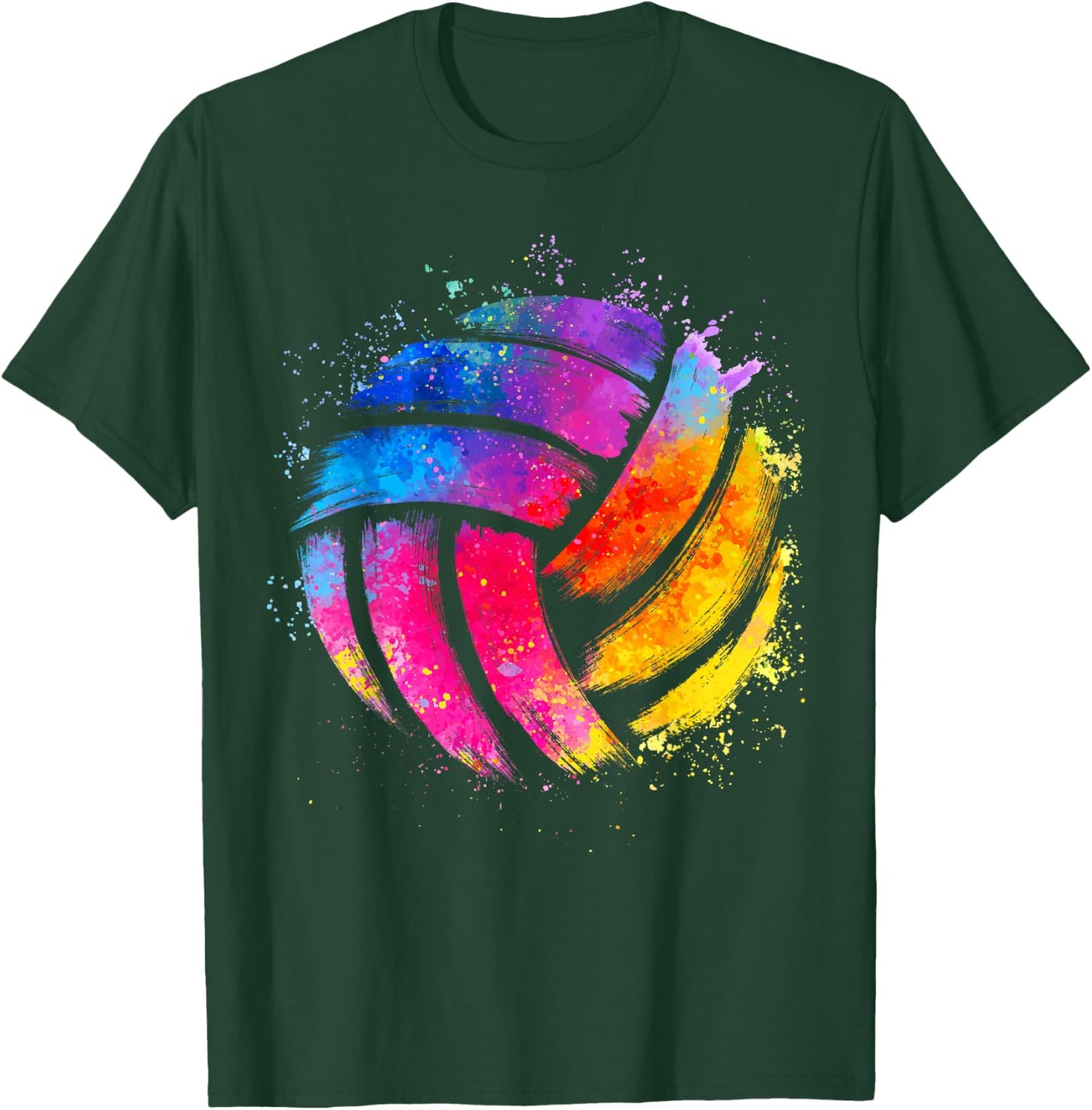Funny Volleyball Art Women Boy Girl Volleyball Lover T-Shirt - T-Shirt | Forest