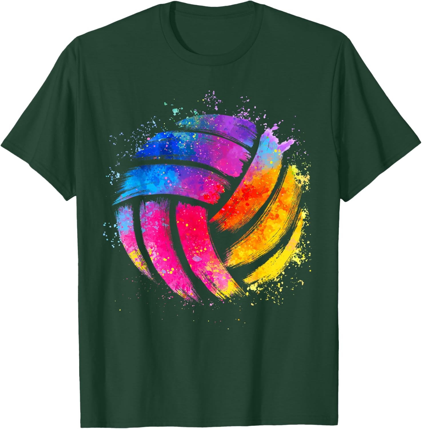 Funny Volleyball Art Women Boy Girl Volleyball Lover T-Shirt - T-Shirt | Forest