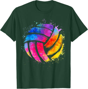 Funny Volleyball Art Women Boy Girl Volleyball Lover T-Shirt - T-Shirt | Forest