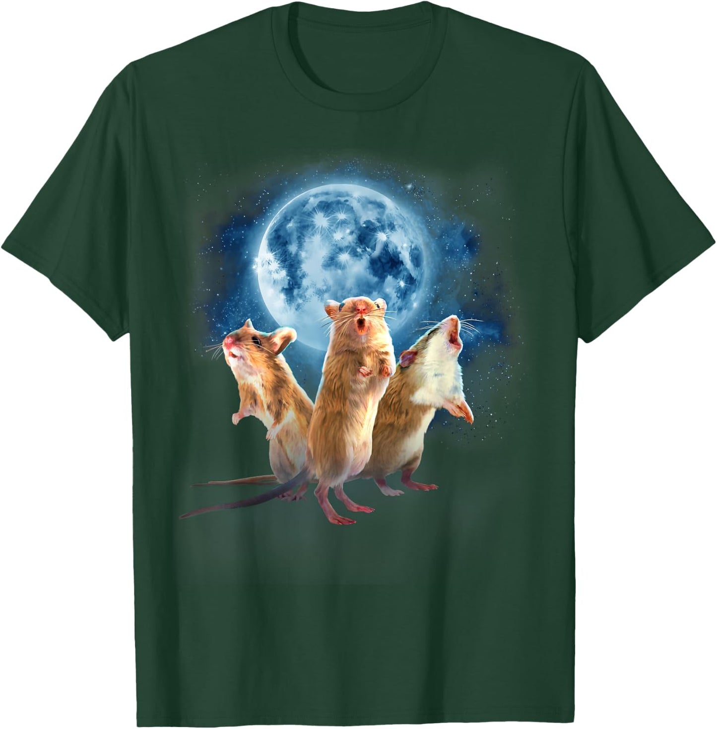 Funny Mouse Shirt - Mouse Shirt - Mice Howling at the Moon T-Shirt - T-Shirt | Forest