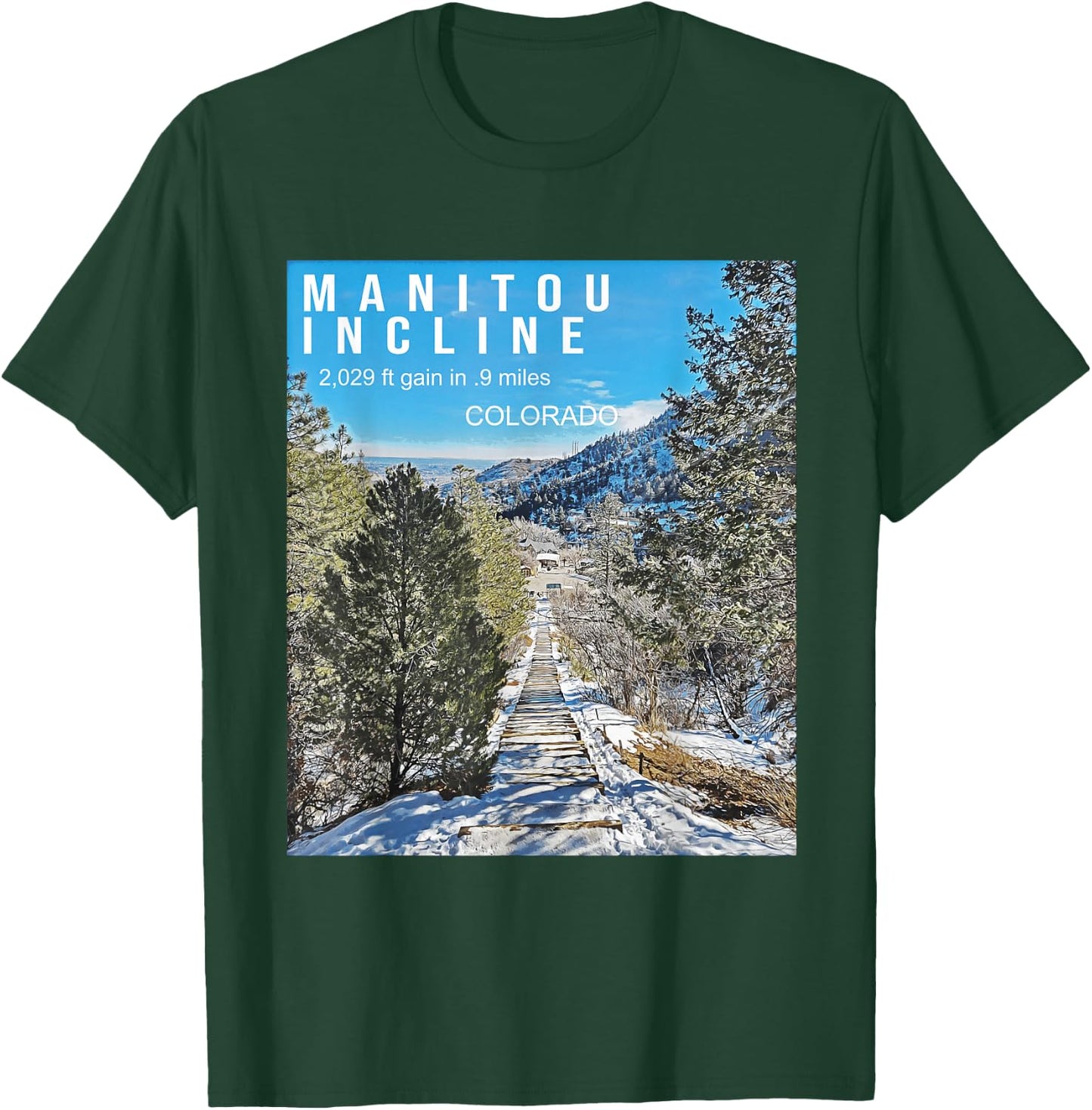 Manitou Springs Incline Gifts for Colorado Hiking T-Shirt - T-Shirt | Forest