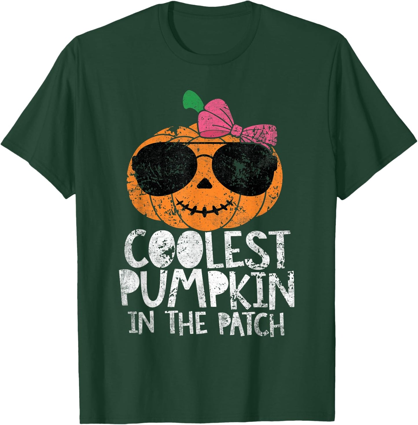 Kids Coolest Pumpkin In The Patch Halloween For Girls Teens T-Shirt - T-Shirt | Forest