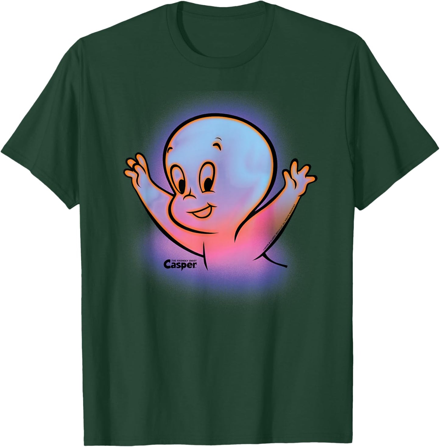Casper the Friendly Ghost Halloween Retro Glow T-Shirt - T-Shirt | Forest