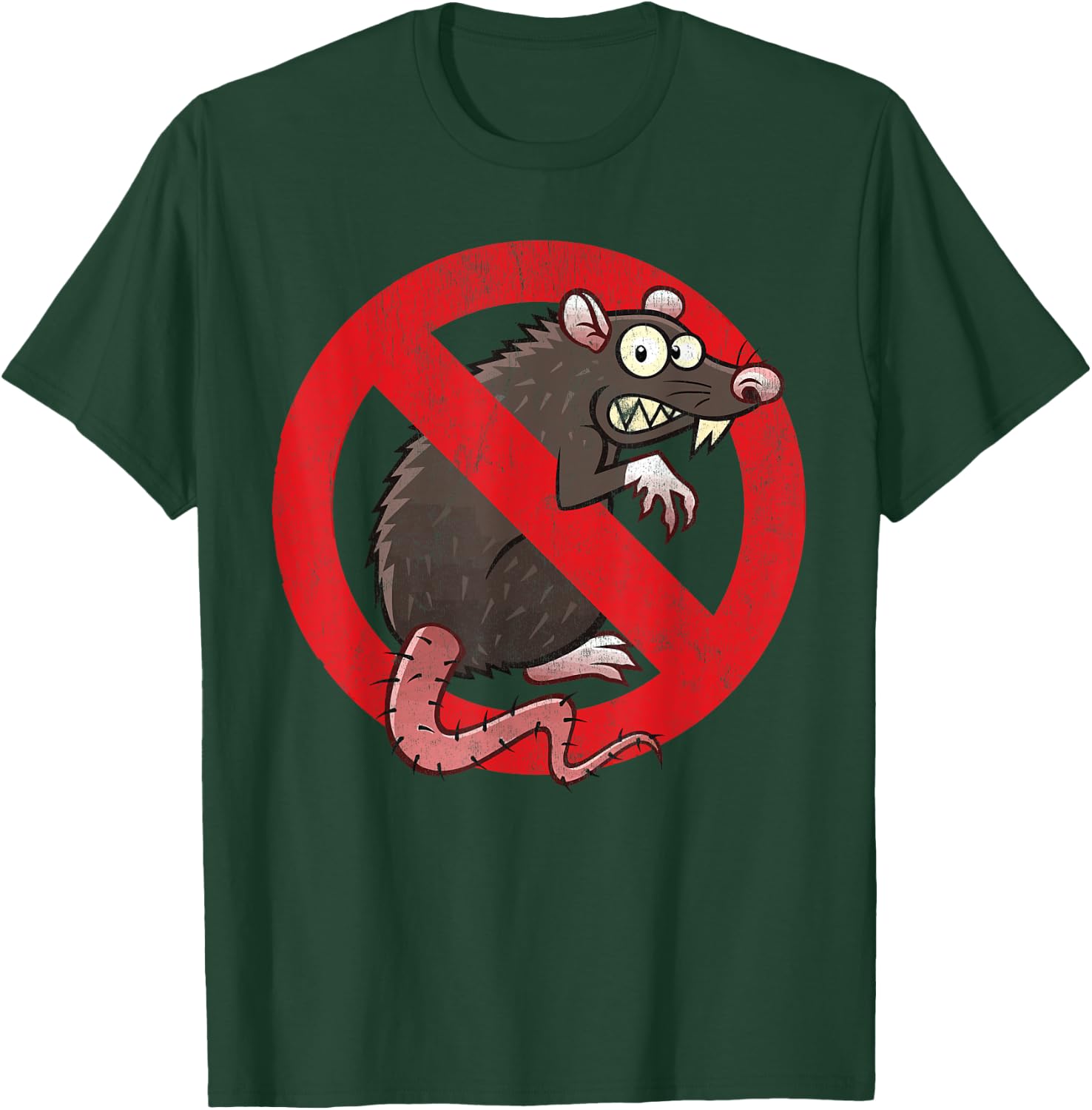 No Rats Union - Pest Control Rat Sign Gag No Rats Allowed T-Shirt - T-Shirt | Forest