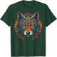 Wolf Mandala Artwork | Animal Motif Wolf T-Shirt - T-Shirt | Forest