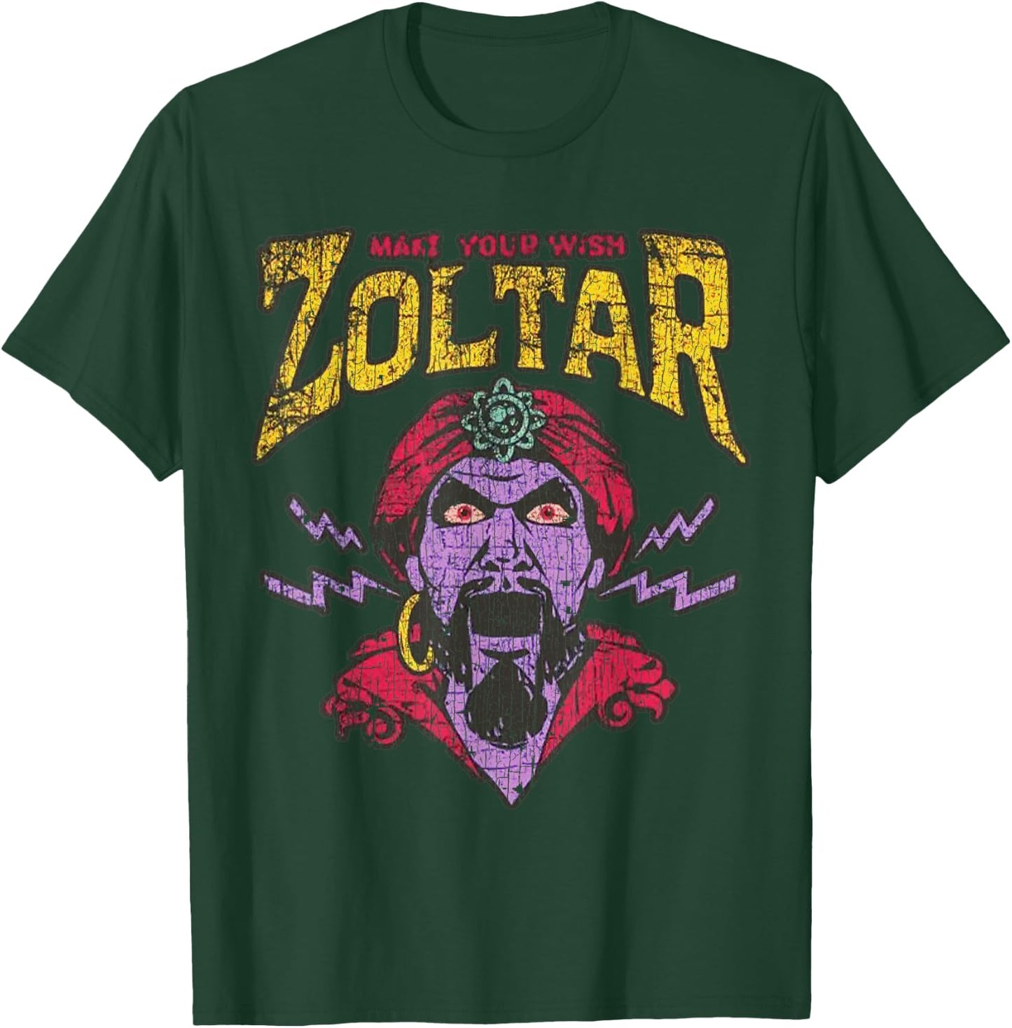 Zoltar Make Your Wish Fortune Teller Card Fairground Amuseme T-Shirt - T-Shirt | Forest