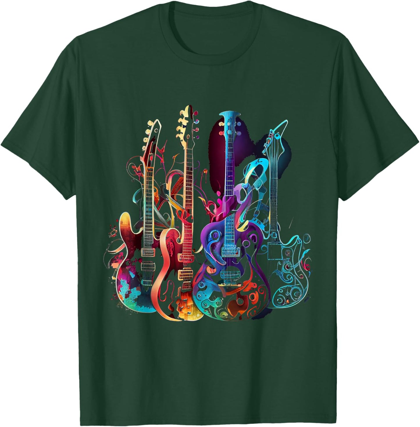 Guitars musician guitarist T-Shirt - T-Shirt | Forest