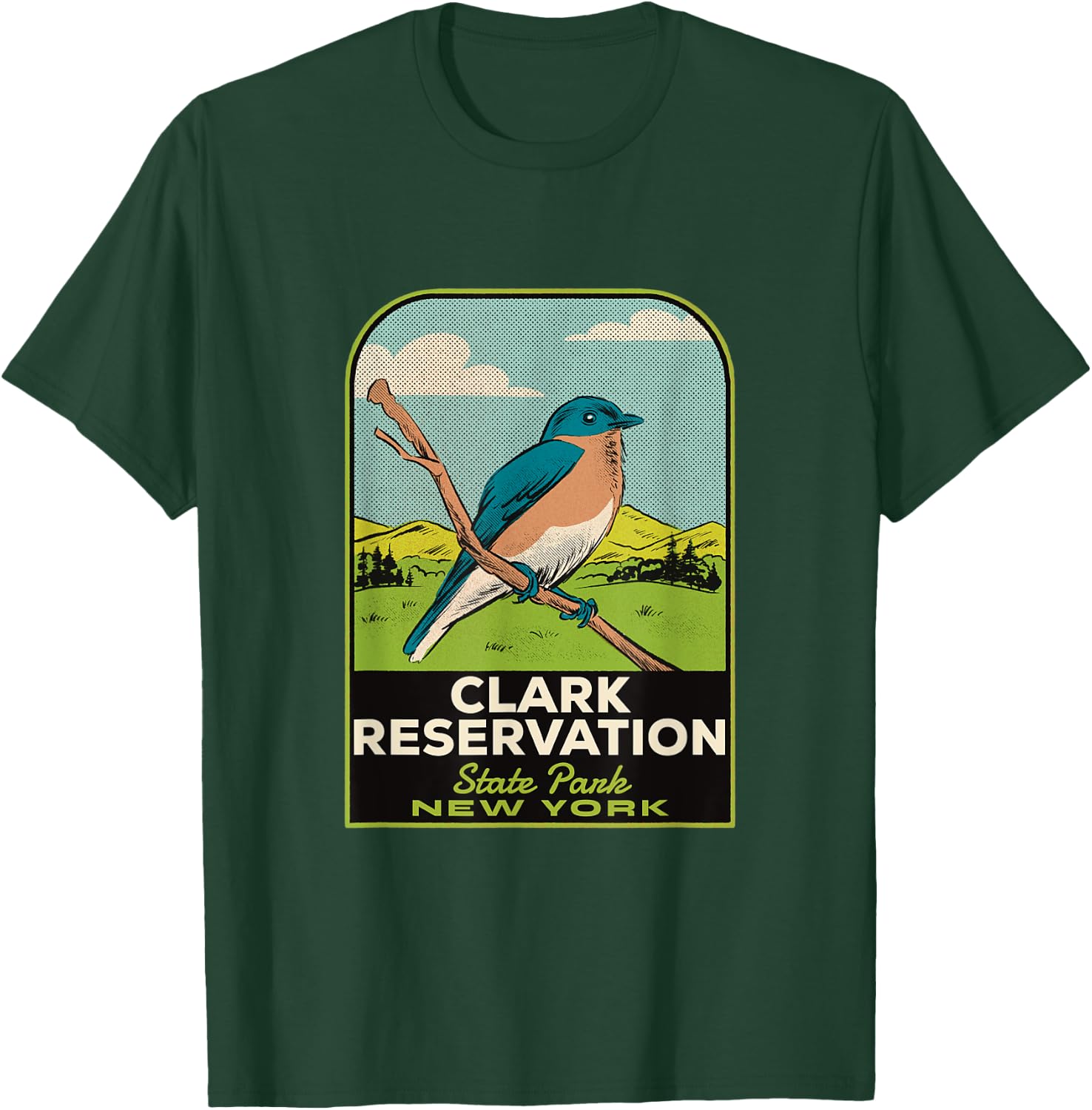 Clark Reservation State Park NY Vintage Travel T-Shirt - T-Shirt | Forest