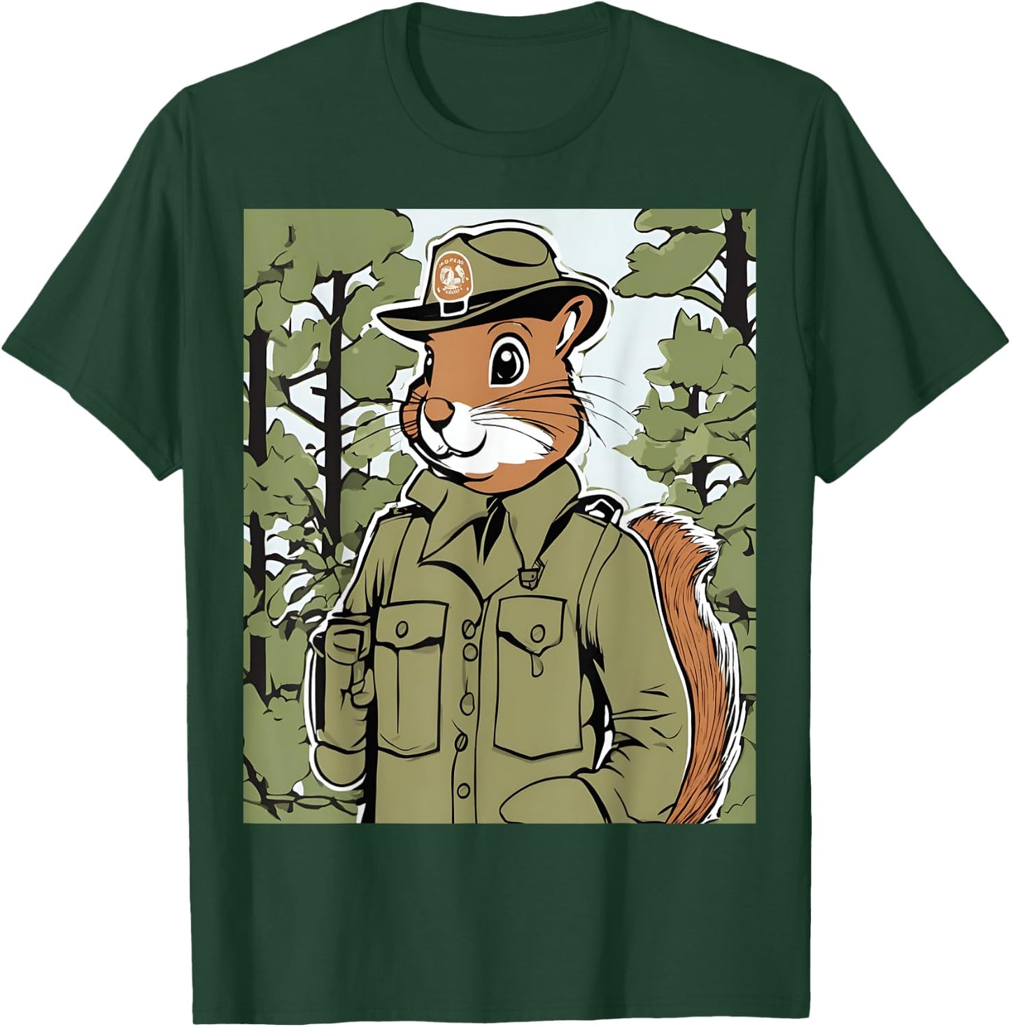 Squirrel Park Ranger Forest Protector Wildlife T-Shirt - T-Shirt | Forest