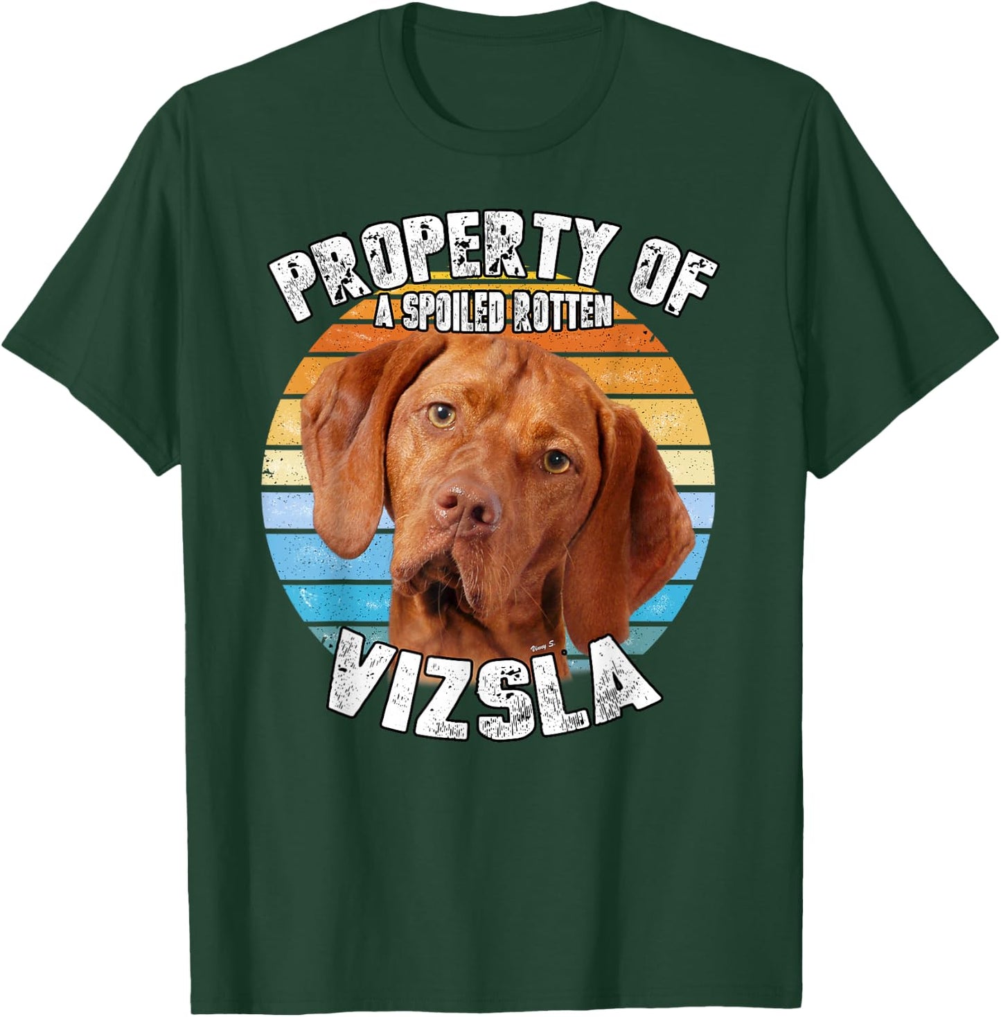 Vizsla Retro Property Of T-Shirt - T-Shirt | Forest
