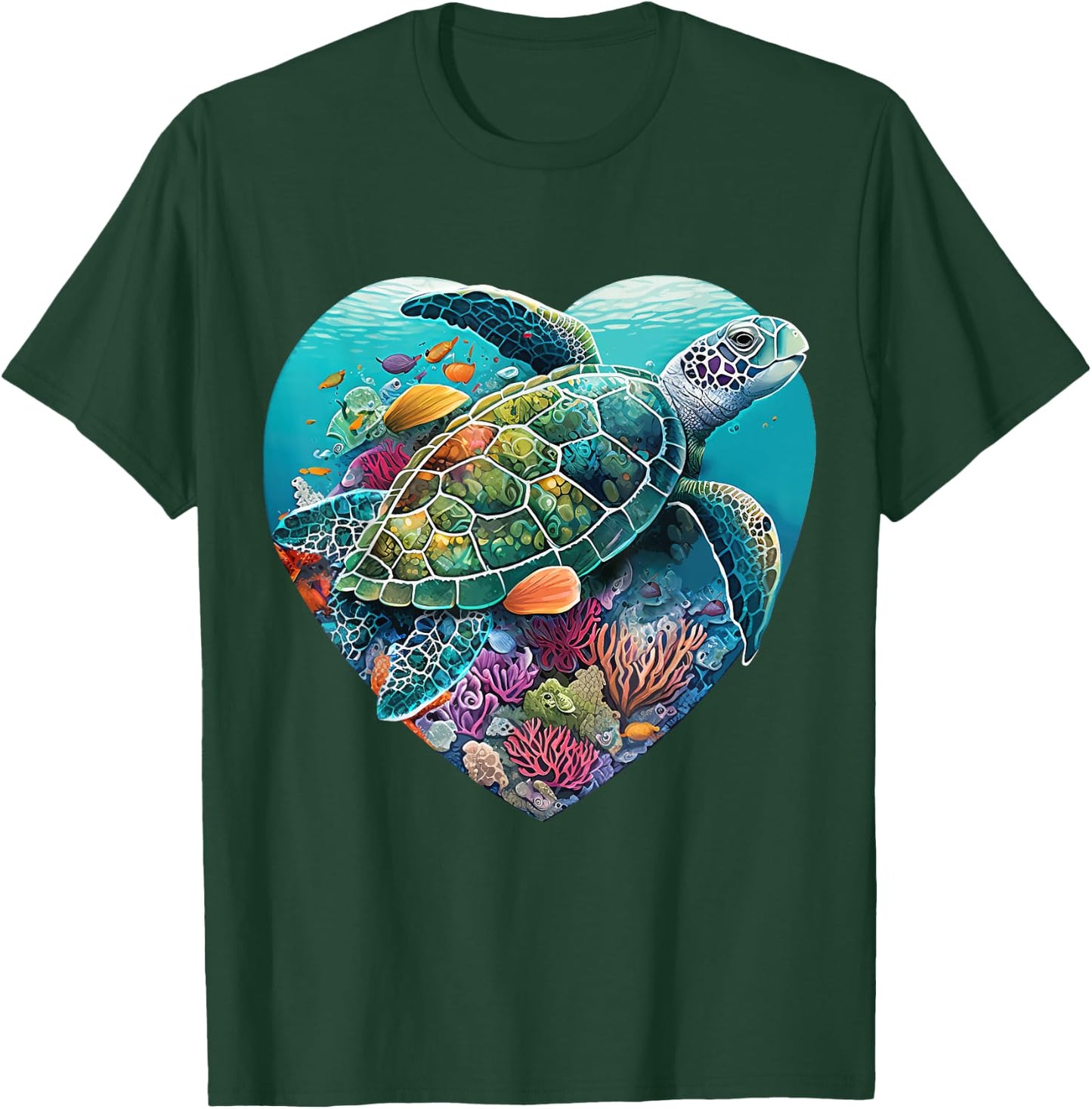 Sea Turtle Beach Lover Ocean Animal Graphic Novelty T-Shirt - T-Shirt | Forest