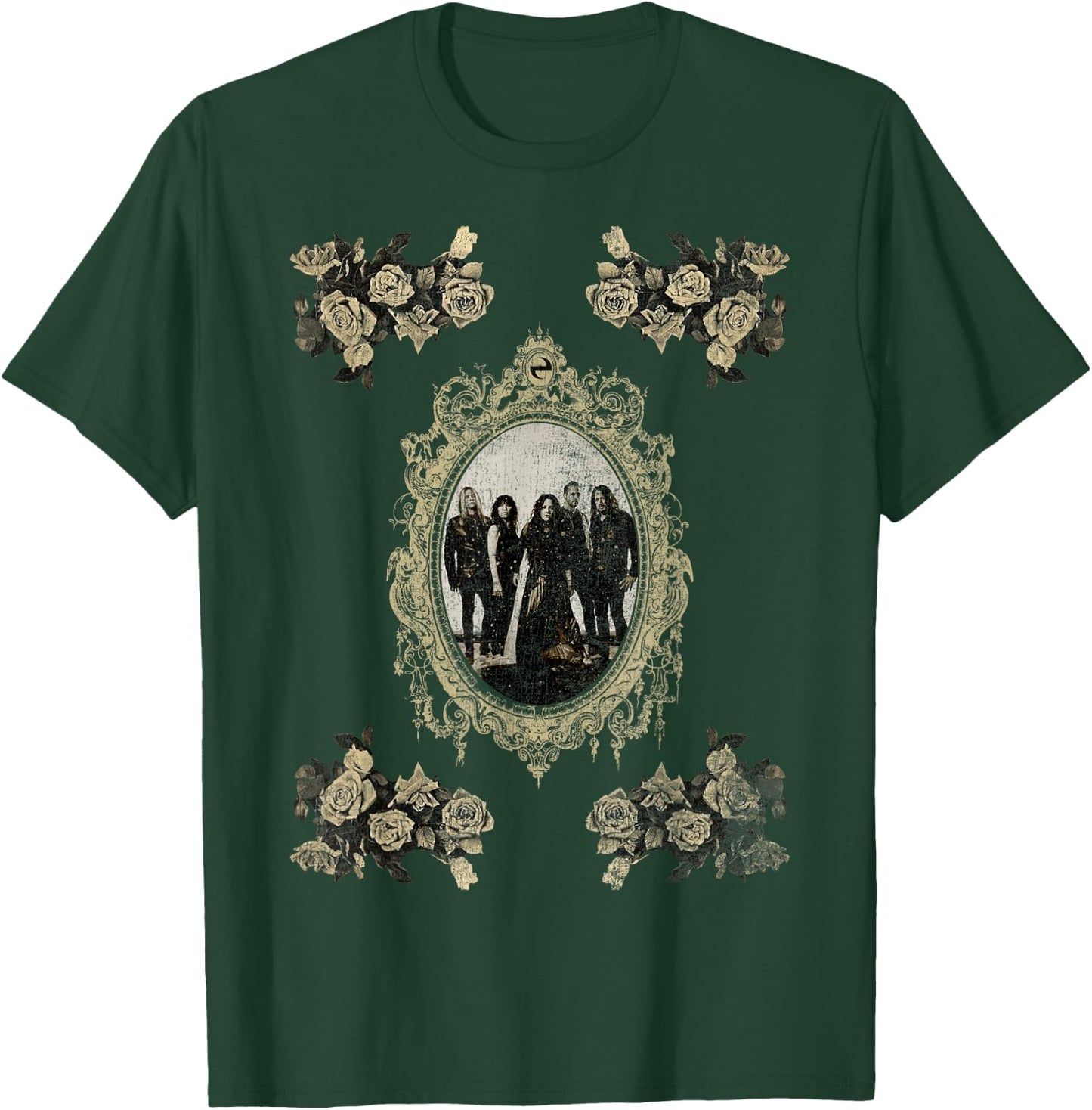 Evanescence – Vintage Roses On Asphalt T-Shirt - T-Shirt | Forest