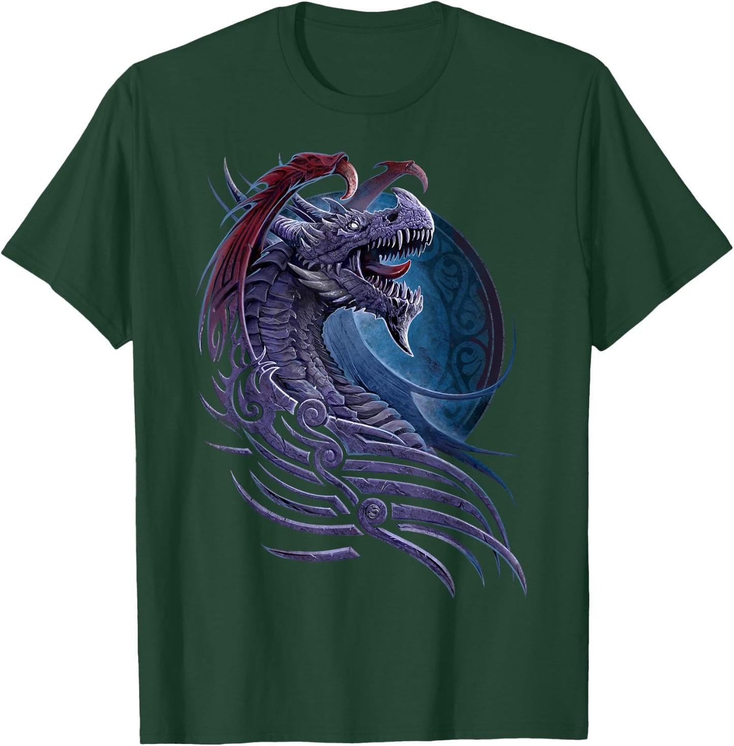 Spiral Original - Dragon Borne - Tribal Dragon T-Shirt - T-Shirt | Forest