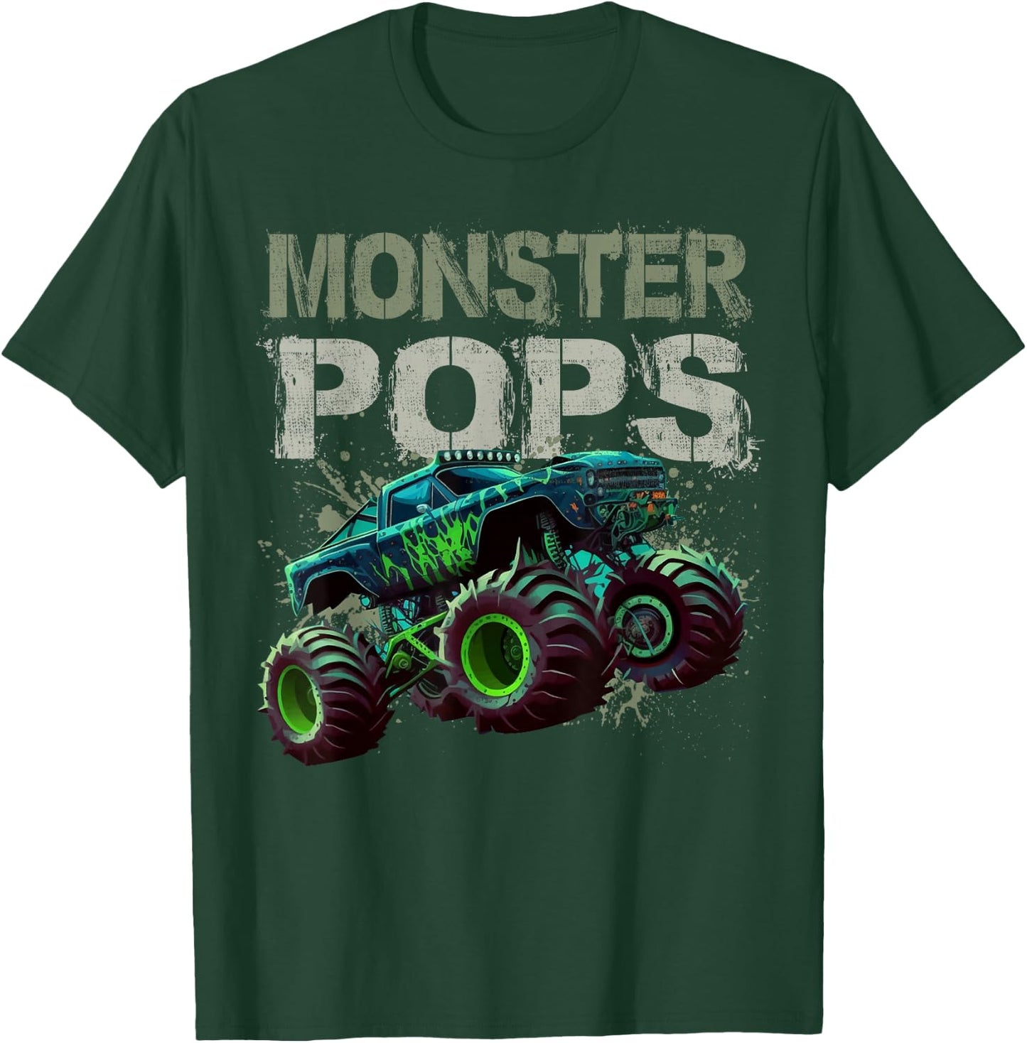 Monster Truck Pops Family Matching Monster Truck Lovers T-Shirt - T-Shirt | Forest