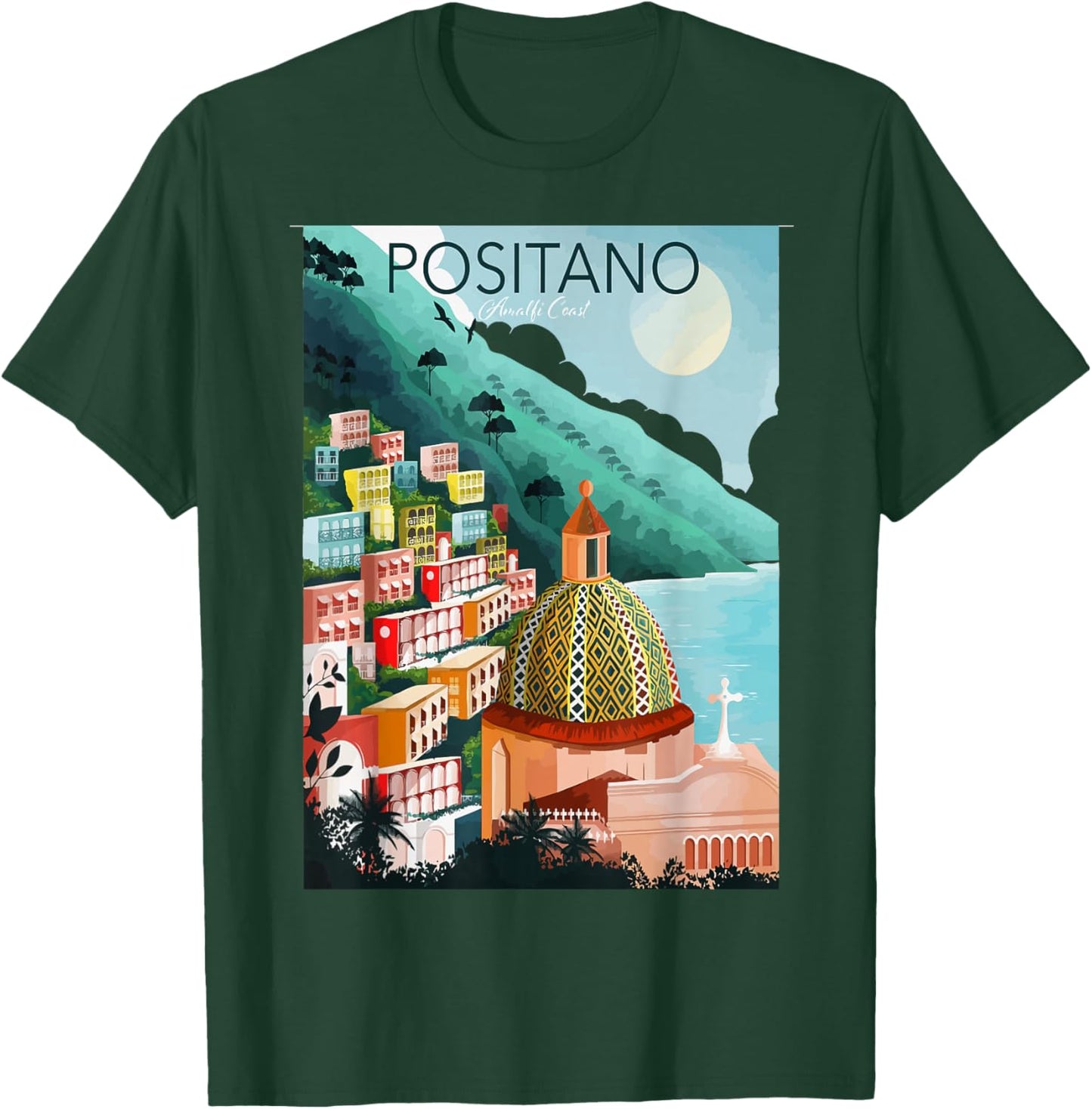 Amalfi Coast Positano Italy T-Shirt - T-Shirt | Forest